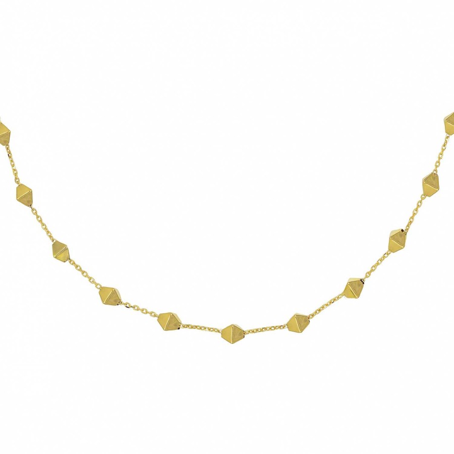 Collane La Gioielleria | Collier In Oro 750 Con Dettagli A Rombo