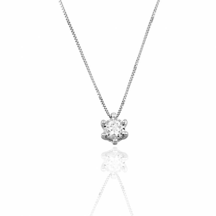 Collane La Gioielleria | Collier Punto Luce Con Diamante