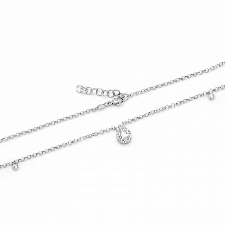 Collane Cassero Gioielli | Collane In Argento 925 Goccia Pave'