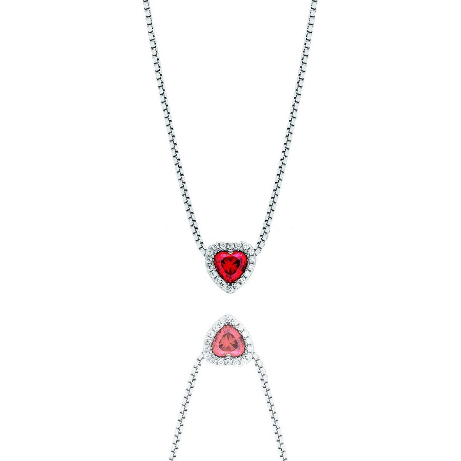 Collane La Gioielleria | Collier In Argento 925 Cuore Rosso