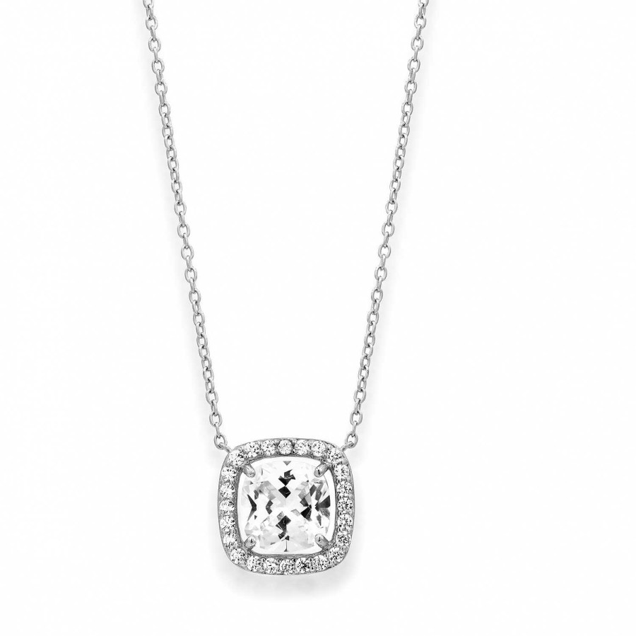 Collane La Gioielleria | Collier In Argento 925 Con Centrale Quadrato