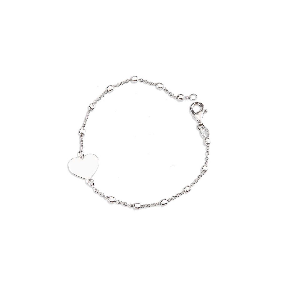 Bracciali Cassero Gioielli | Bracciale In Argento 925 Con Centrale A Cuore