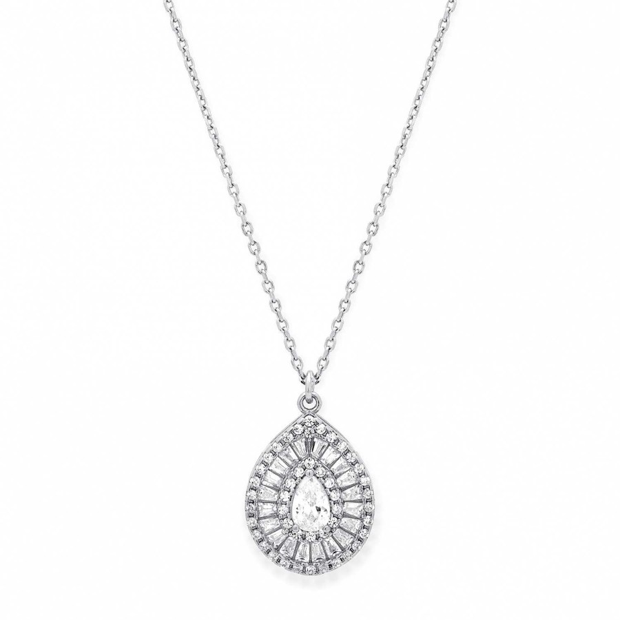 Collane Daveri Vicenza | Collier Con Centrale A Goccia Multicut In Argento 925