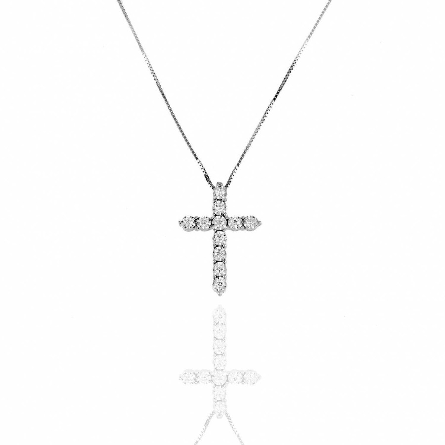 Collane La Gioielleria | Collier Croce Mirage Con Diamanti