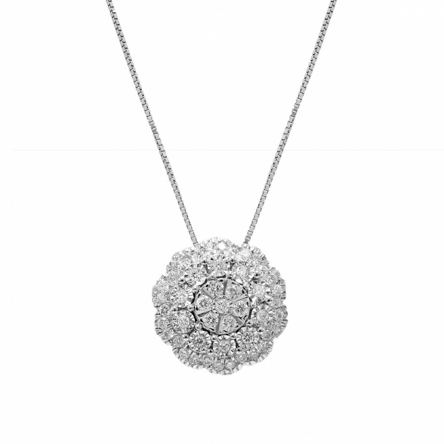 Collane La Gioielleria | Collier Fiore Con Diamanti