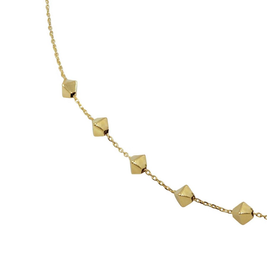 Collane La Gioielleria | Collier In Oro 750 Con Dettagli A Rombo