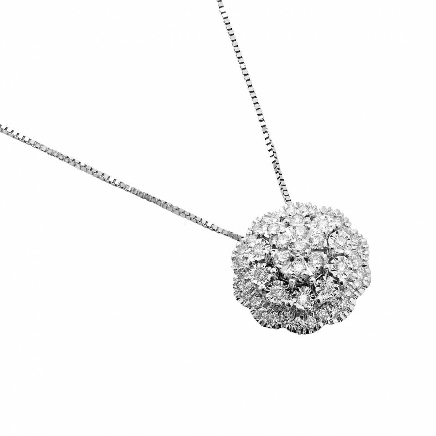 Collane La Gioielleria | Collier Fiore Con Diamanti