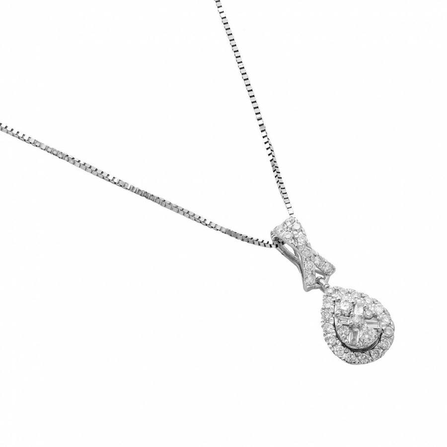 Collane La Gioielleria | Collier Multicut A Goccia Con Diamanti