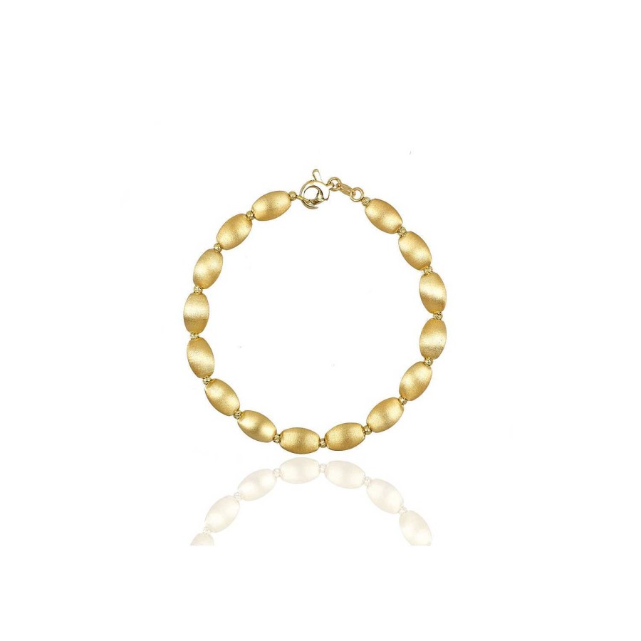 Bracciali La Gioielleria | Bracciale Con Gocce Satinate In Oro 750