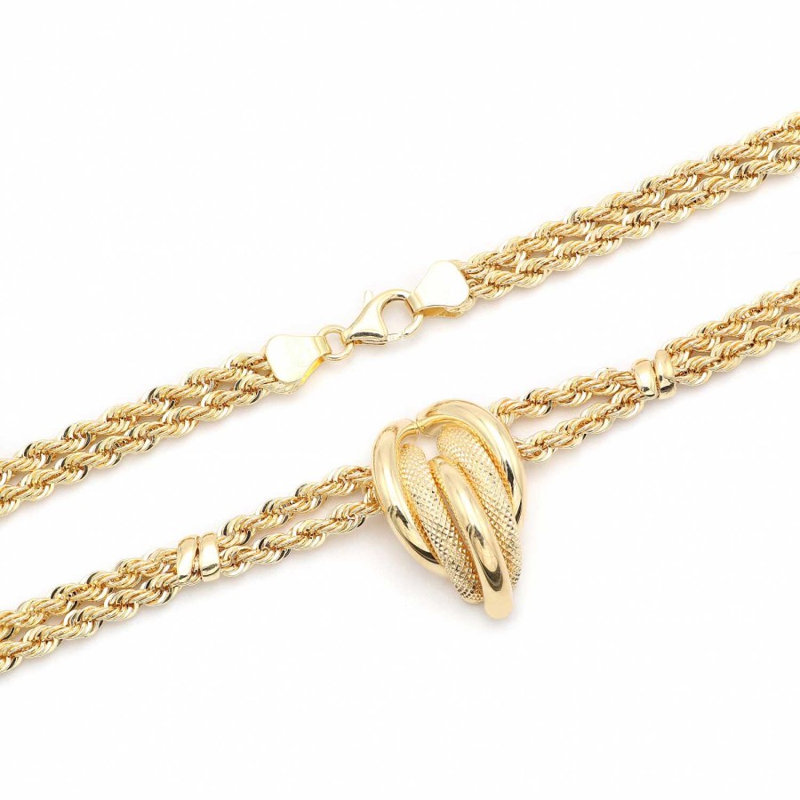 Collane UNOAERRE | Collier Unoaerre In Oro Giallo 750 Con Centrale Classico